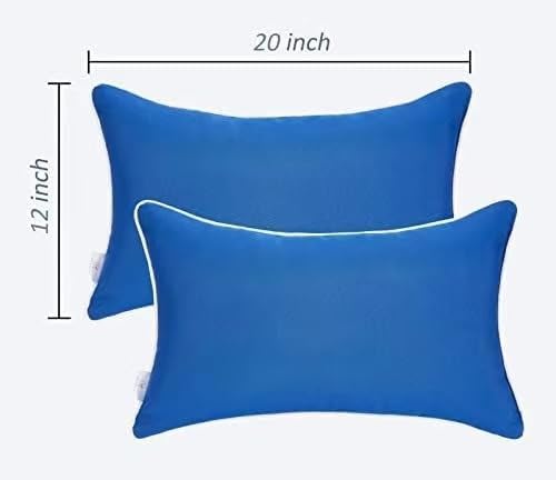 Miniatura 6 de JMGBird Juego de 2 fundas impermeables para almohadas de exterior de 12 x 20 pulgadas, fundas de almohada lumbar para exteriores, decoración del
