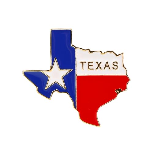 Image of State Shaped Map Lapel Metal Pin Enamel Brooch Keepsake Beautifully Designed for Backpack Hat