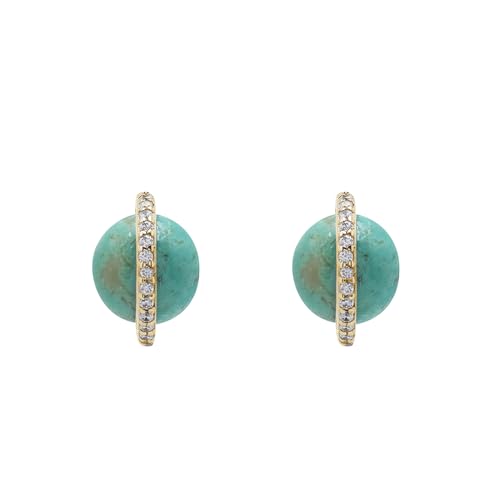 Boucles d'oreilles turquoise au quotidien, style bohème chic argent
