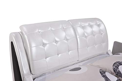 Container Direct Eastern King Platform Bed, Pearl White/Black