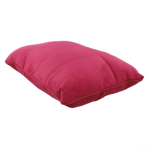 Almohada de apoyo lumbar para coche con cuello para todas las estaciones, negro, beige, gris, café, rojo vino (rojo vino)