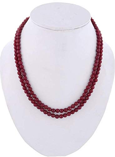 PANAASHE-RAJASTHANI 8mm Red Crystal Beads Necklace for women (B08FCJRXTV) Amazon Price History, Amazon Price Tracker