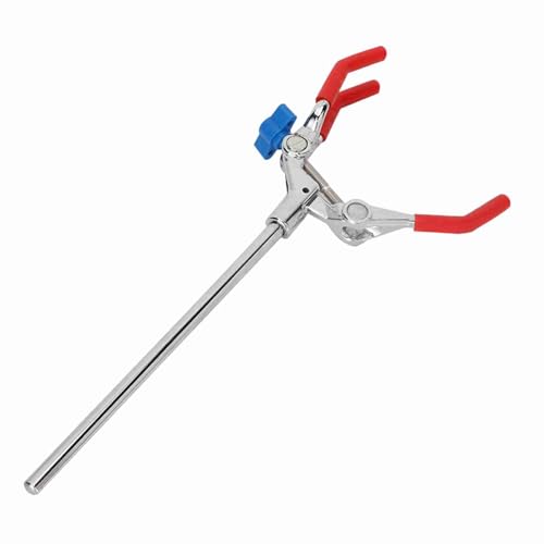 Naroote Pince Rotative Réglable à Trois Mâchoires en Alliage de Zinc pour Utilisation en Laboratoire, Pince de Support de Laboratoire en Métal Durable pour Maintenir les Bouteilles et les Tubes à