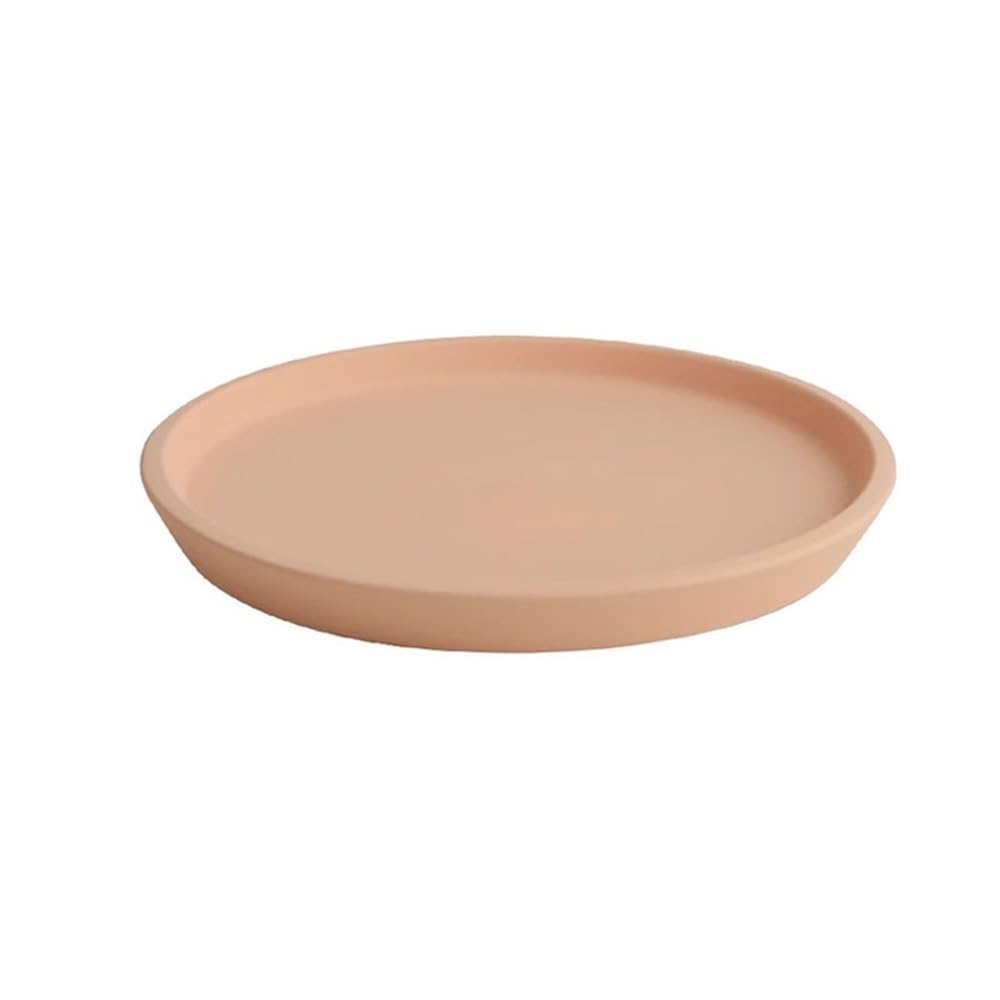 Wszechstronny Okrągła, zwięzła, ceramiczna taca ociekowa do sadzenia kwiatów(Orange)