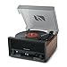 Produktbild Muse Plattenspieler, Bluetooth-Schallplattenspieler mit integrierten Stereo-Lautsprechern, Vintage, 3 Geschwindigkeiten - Radio - USB - Aux-in - LED Anzeige/Schwarz-Braun