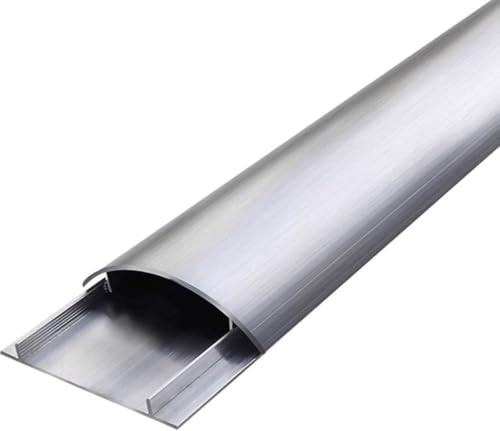 Gestión de cables autoadhesiva con canalización de aluminio de 1m
