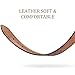 Slim Leather Band Compatible with Fitbit Inspire 3 Women,Top Grain Genuine Leather Strap Thin Wristband for Fitbit Inspire 3 Bands (Brown/Rose Gold)