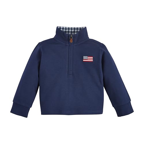 Mud Pie boys Children's Flag Quarter Zip Up