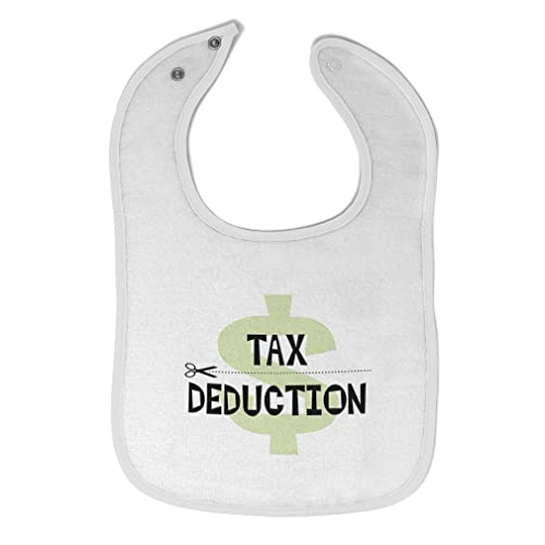 Toddler & Baby Bibs Burp Cloths Funny Tax Deduction Funny Humor Gag Style F Cotton Baby Items for Baby Girl & Boy White Design Only
