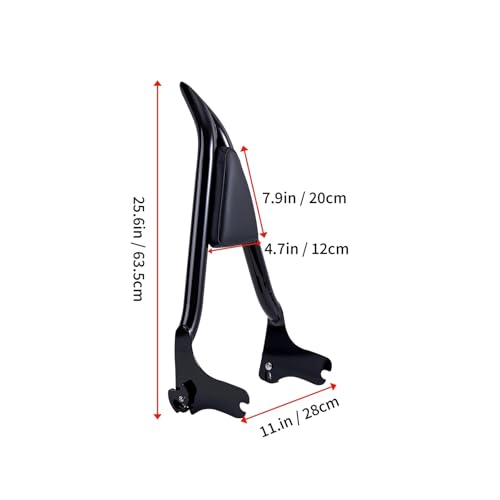 Dossier sissy pad de finition premium pour cadre Touring Davidson Street Glide 1997