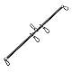 Weimob Handschellen Fußfesseln Fessel Bondage Sets verstellbar Spreizstange Fesselstange Bondage Sexspielzeug für extreme Paare, Anfänger Einstellbar Metallspreizstange schwarz
