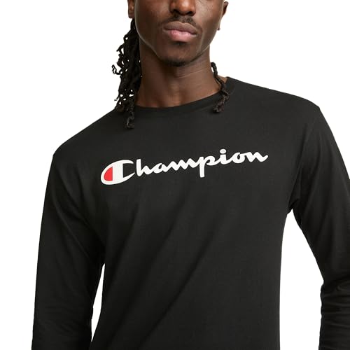 Image of Champion Men's Long Sleeve T-shirt, Classic T-shirt for Men (Reg. Or Big & Tall)