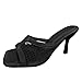 Chaussons de Couleur Solides et Talons maillés Sandales Creuses High Women Mode Talons Hauts Femmes Bottes Mi-Mollet pour Femmes Talon Grande Largeur