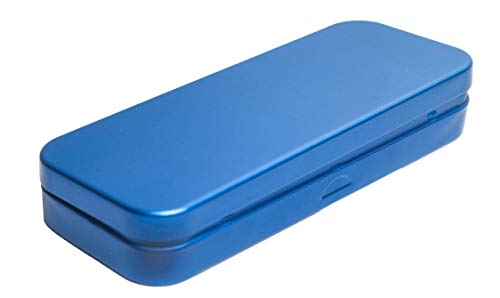 hilltop corporation Single Mini Pencil Box, Blue. Use as Pencil, Makeup, Jewelry, Gift, Candy, Favor or Birthday Gift Box