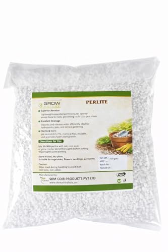 Image of Perlite for Plants | Horticulture Grade Soil Conditioner for Gardening, Terrace & Nursery | Improves Drainage & Aeration (100g)