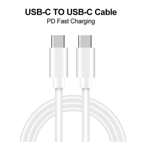 Image of Original USB Type C to Type C Cable, fast charging for iPhone 15 /16, Samsung phones, Laptops and Smartphones, White (only Cable)