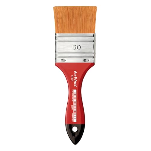 Image of da Vinci Watercolor Series 5080 CosmoTop Spin Paint Brush, Wash Synthetic with Red Handle, Size 50