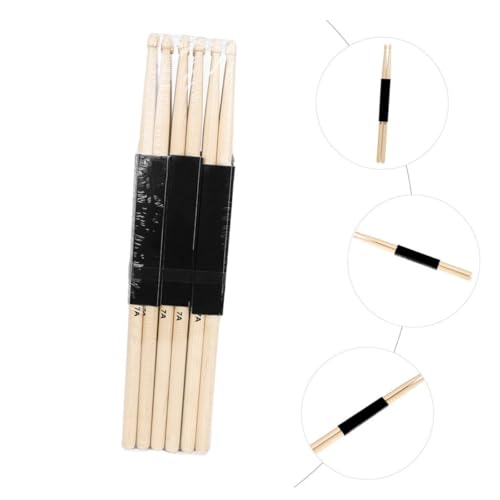 Sosoport 12 pares de baquetas de madera de arce para batería y accesorios de percusión miniatura 7