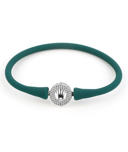 Image of Sterling Silver 925 Bracelet for Women, Rhodium Polished, Silicon Band, Everyday Wear