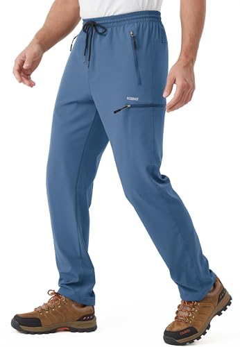 Men's Fishing & Kayaking Pants with Zipper Pockets, Blue