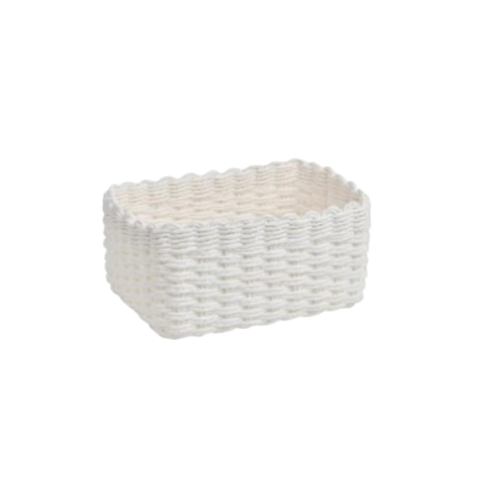Blausky Pack of 1 L (25.5 x 19.5 x 13.5 cm) Braided Storage Basket Made of Paper Rope