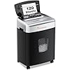 Bonsaii Paper Shredder for Office, 120-Sheet Autofeed Heavy Duty Shredder for Home Office Use, 30 Minutes/Micro Cut/P-4 High Security Level/6 Gallon Large Bin