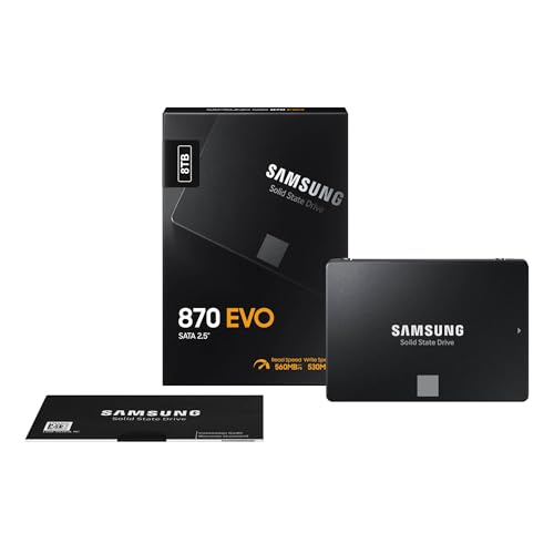 Image of Samsung SSD 870 EVO SATA III 2.5 inch 8TB, Read /Write Speeds Up to 560 /530 MB /s, Up to 4,800 Terabytes Written (MZ-77E8T0B /AM)