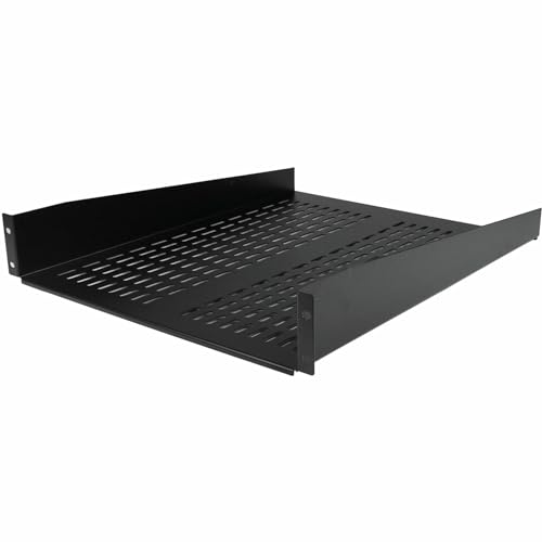 StarTech.com 2U Server Rack Shelf - Universal Vented Rack Mount Cantilever Tray for 19' Network...