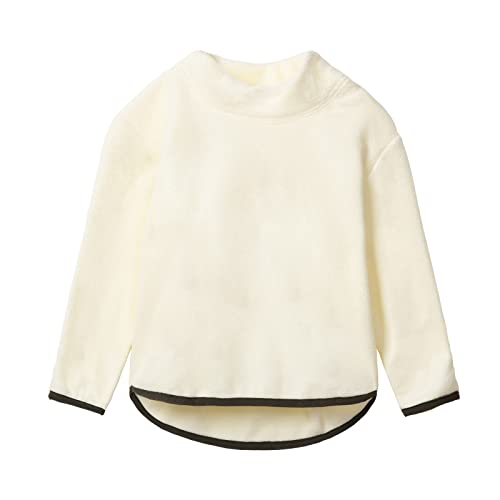 Mud Kingdom Pullover Strickjacken für Jungen Mädchen Winter Freizeit Stehkragen Polar Fleece weiß 9-10 Jahre Cover