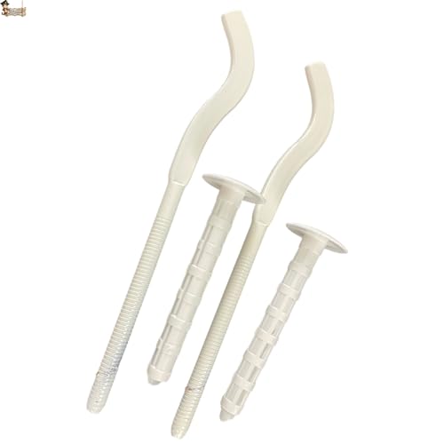 BricoLoco.com Juego Soporte radiador pared extralargo blanco. Colgador sujeta radiadores hierro fundido o aluminio. Colgar radiador. Tacos con embellecedor incluidos. (1)