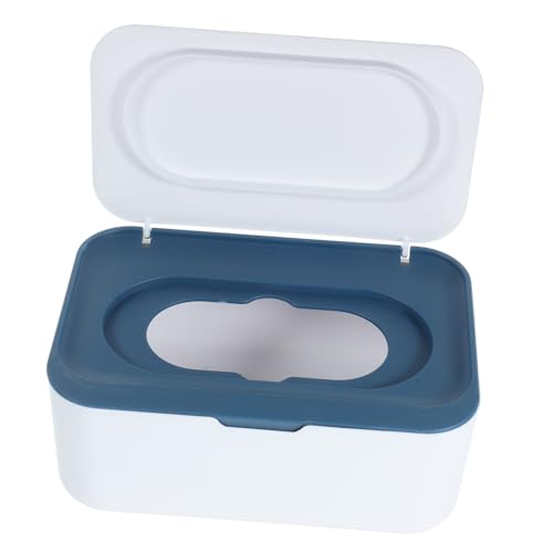 Toyvian Caja para Pañuelos de Plástico Grande Capacidad Dispensador Recargable para Toallitas Húmedas y Secas Reutilizable para Habitación Cocina y Baño Diseño con Tapa Protectora