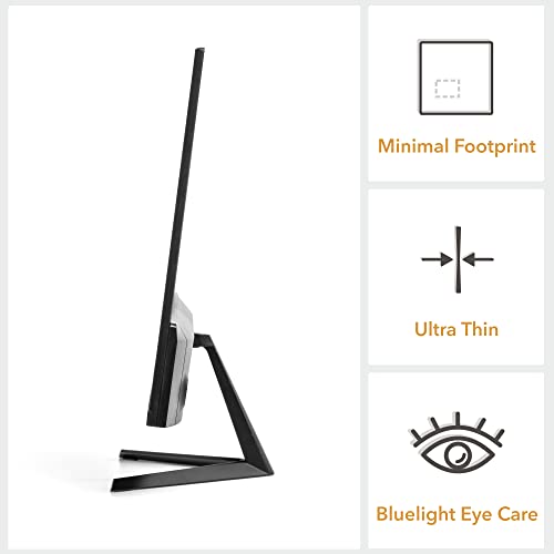 Sidetrak Select Edgeless Desktop Computer Monitor 23.8” Hd 1080P Led Va Matte Desktop Screen | 60-75Hz Refresh Rate | Hdmi, Vga | Certified Blue Light Protection | Enhanced Color Vibrance #TOP4