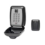 WJYMRO Key Lock Box, Wall Mounted Key Storage Box with 9-Digit Keyboard Resettable Code, Large Capac