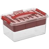 Sunware Q-Line Multi-Aufbewahrungsbox, Einheitsgröße, Sunware_79200405, Rot