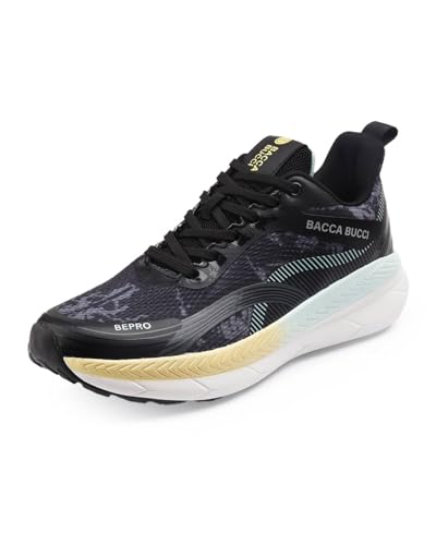 Image of Bacca Bucci Ikatron – Men's Athleisure Sports Shoes with Dual-Density Sole Nebula Black UK 7