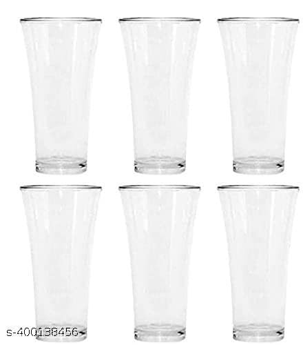 Unbreakable Plastic Glass Set of 6 PCS for Cocktail/Soft Drink/Cold Drink/Mocktail Soda/Juice/Water for Party Picnic Dining Table Serving Office Home Kitchen 2