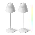 Honeywell Cordless Table Lamps Rechargeable, 2 Packs M1 Sunturalux Portable LED Desk Lamp 5200mAh 4Color 9RGB Dimmable Bedside Lamps for Restaurant/Bedroom/Bars/Party/Camping Night Light