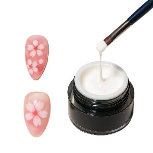 Image of Bolt Bee Professional Painting Gel for Nail Art Gel for Drawing Lines, Monochrome & Colored Designs - Smooth, Highly Pigmented Nail Art (White, 8g)