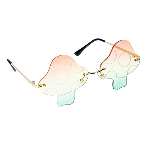 PRETYZOOM Mushroom Sunglasses for Women Men Unusual Shape Fun Party Eyewear Year-round Use