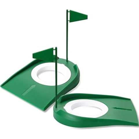 Plastic Golf Putting Cup Regulation Cup Golf Putting Hole Practice Training Aids with Adjustable Hole Green Flag Cover