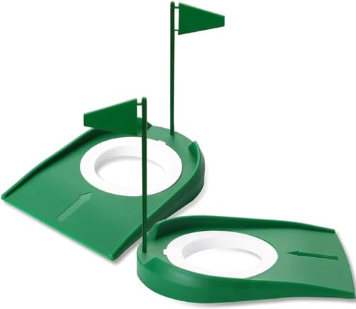 Plastic Golf Putting Cup Regulation Cup Golf Putting Hole Practice Training Aids with Adjustable Hole Green Flag