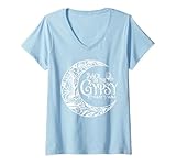 Womens Back to The Gypsy That I was Hippie Funny Classic V-Neck T-Shirt