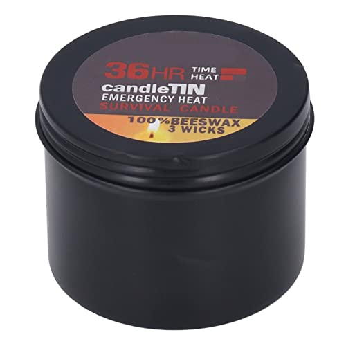 Jectse Bougie de Survie Bougies d'urgence de 36 Heures à Combustion Longue Portable avec 3 mèches pour la Survie en Cas d'urgence Cover