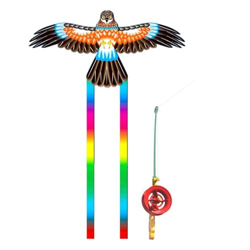 Zkbszn Dynamic Kites 3D Fishing Rod Line Kites Small Kites Easy Flying Toy Long Tail Kites Popular Beach Activity Parent-Kids Favor