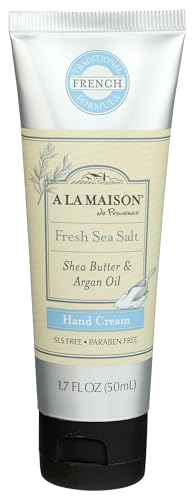 A LA MAISON Moisturizing Cream, Fresh Sea Salt - Uses: Hand, Argan Oil, Pure Shea Butter, Essential Oils, Plant Based, Cruelty-Free, SLS and Paraben Free (1.7 Oz, 1 Pack)