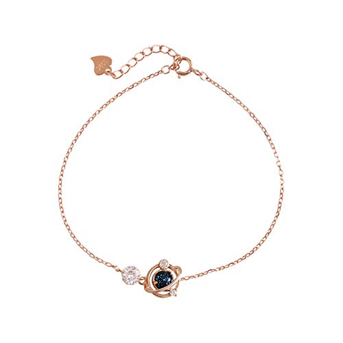 Preisvergleich Produktbild SSN Silber Universum Sternenhimmel Himmel Planet Armband Einfache Persönlichkeit Design Minderheiten Student Armband Koreanische Freundin Schmuck Weiblich (Farbe : Gold)