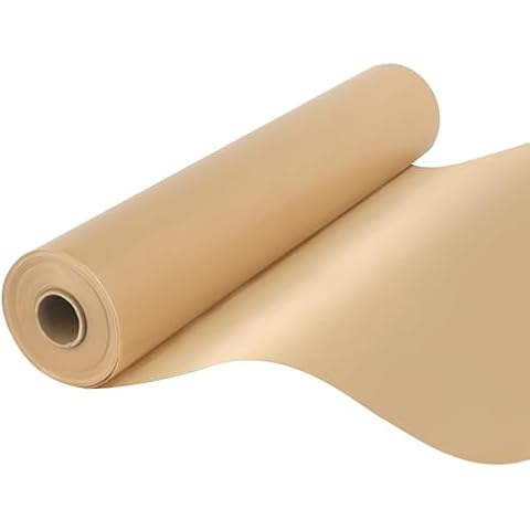 Unbleached Parchment Paper for Baking, 15 in x 220 ft, 275 Sq.Ft, Heavy Duty Baking Paper with Slide Cutter, Non-stick Brown Parchment Paper Roll for Cooking, Air Fryer, Steaming, Baking Bread Cover