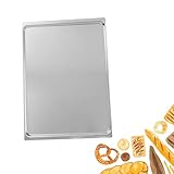 aque de cuisson en aluminium 43 x 31 5 cm pour pain, gâteau, biscuit, avec bords roulés non renforcés pour des résultats constants, Plaque à Pâtisserie Lisse Aluminium