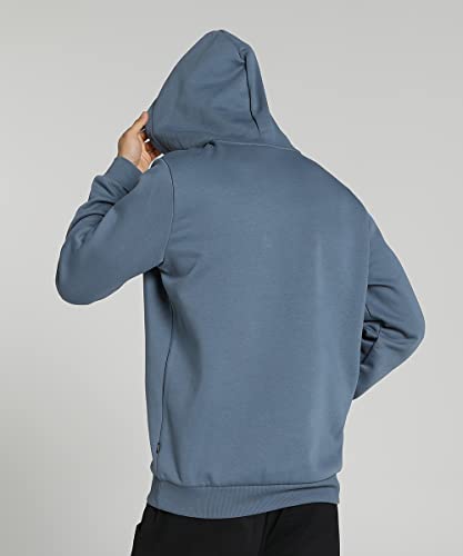 Image of Puma Cotton Men Ess Big Logo Hooded Neck Hoodie Fl (S) Mineral
