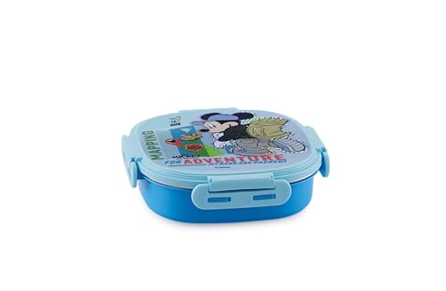 Image of SKi Homeware Baker Steel Lunch Box for Kids, 3 Compartment Insulated School Tiffin with Spoon, Leak-Proof, BPA Free, Bento Box for Boys & Girls, Birthday Gifts, Party Favours - Mickey